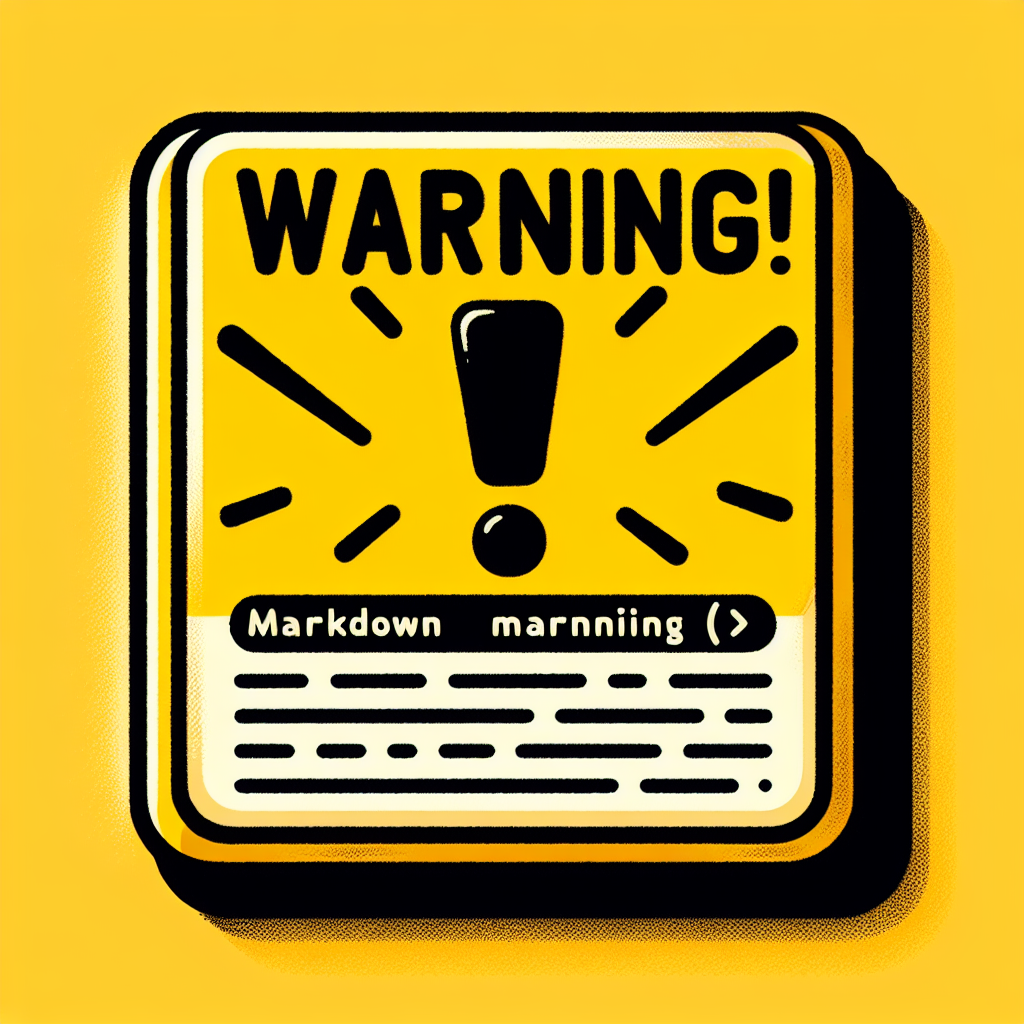 How to Create Warning Boxes in Markdown