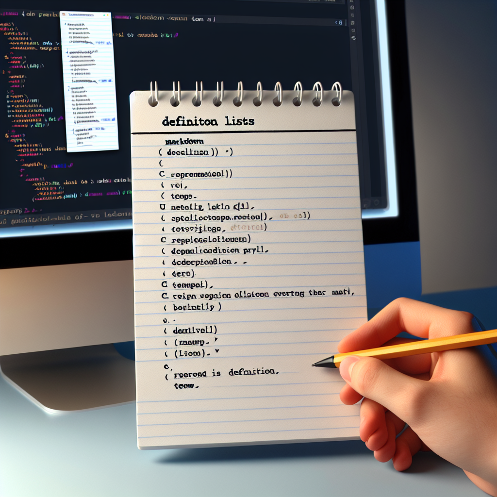 Understanding Markdown Definition Lists