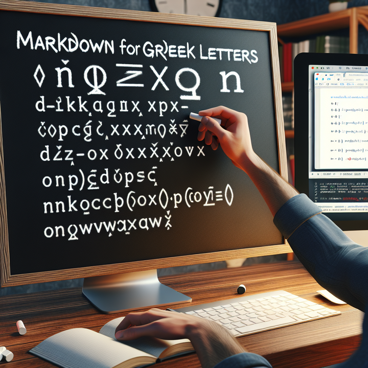 Greek Letters in Markdown